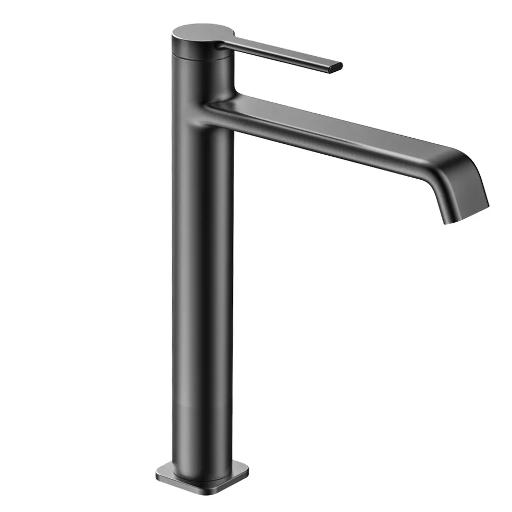 BASIN MIXER WITH POP UP WASTE; HIGH RISER SINGLE LEVER ;GUNMETAL