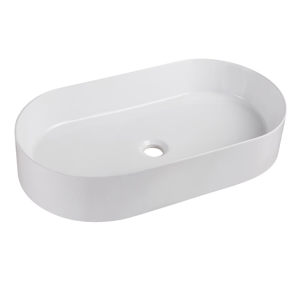 COUNTERTOP WASHBASIN65.5*34.5*12.5 cm, WHITE GLOSSY