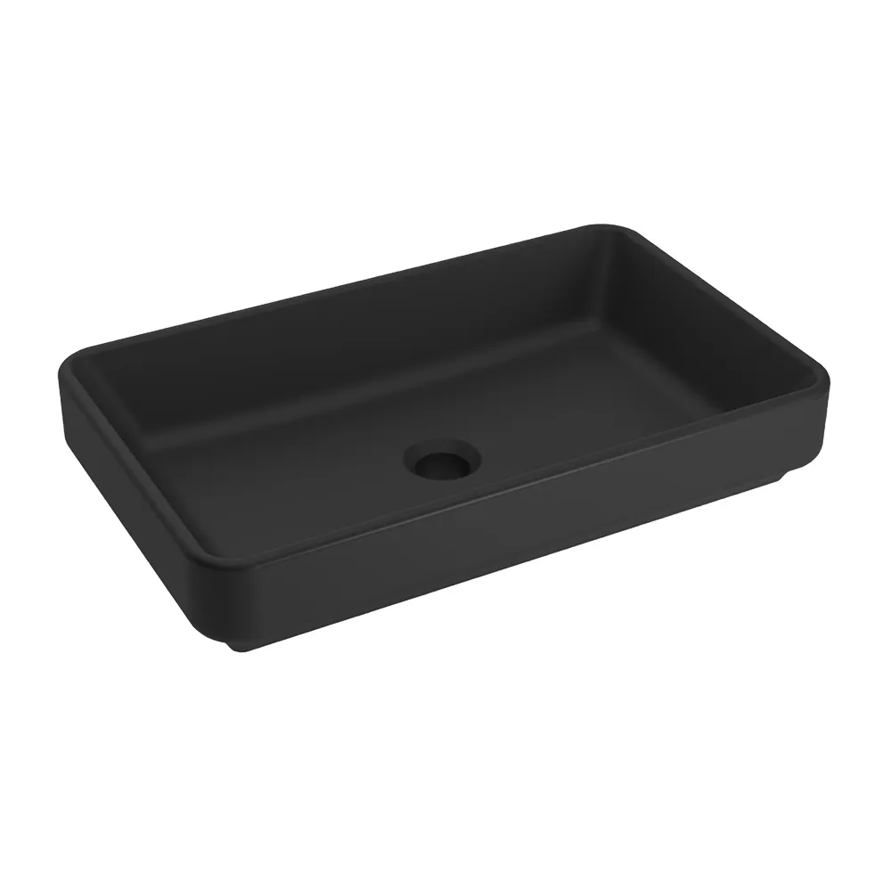 TAPIS COUNTER TOP BASIN 55 CM:MATT BLACK